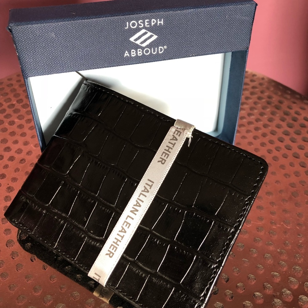 Joseph Abboud Black Leather Wallet
